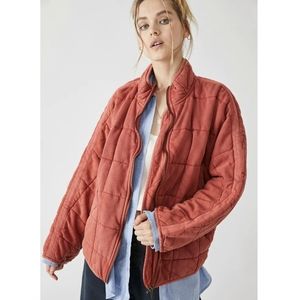 Free People Dolman Quilted Knit Jacket Insulated myrrh